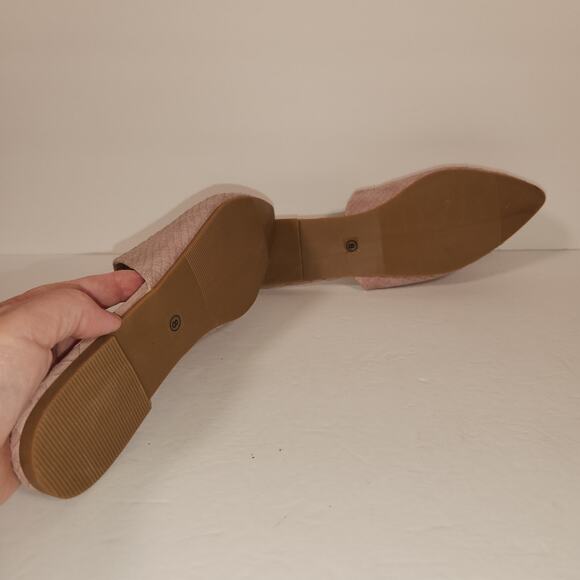 CCOCCI Mule Flats Women 8 ISABELLA Dusty Pink Lilac Textured Mermaid Boho Pastel - Picture 10 of 11